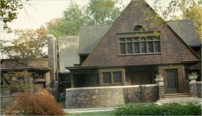 Exterior de la casa estudio del arquitecto Frank Lloyd Wright