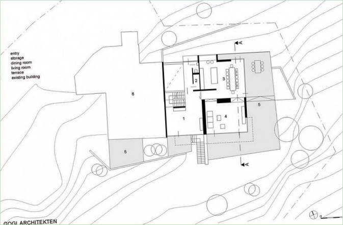 Plano de la Haus Wiesenhof por Gogl Architekten