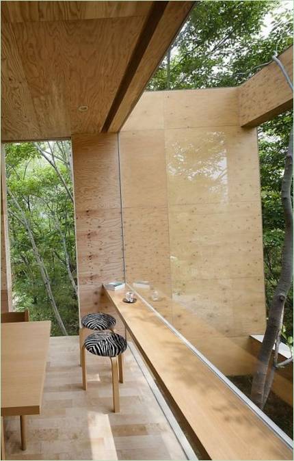 Revestimiento interior de madera +nodo en Japón