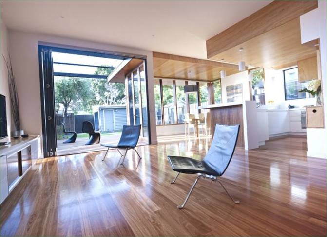 Salón interior de Clifton Hill House en Australia