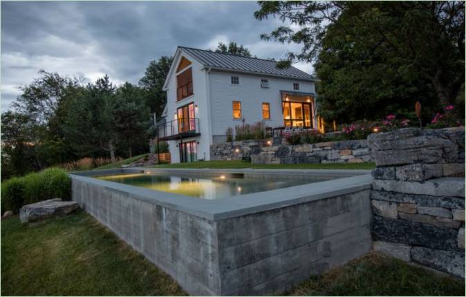 Diseño de una casa de huéspedes en Vermont (EE.UU.): cantería y parterres