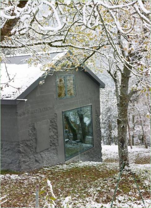 El diseño de una casa de campo en Suiza