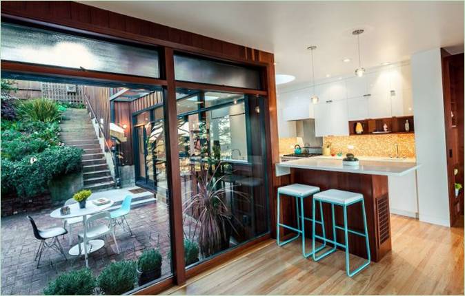 Diseño interior de la Casa Wurstet por la arquitecta Jennifer Weiss, San Francisco, California
